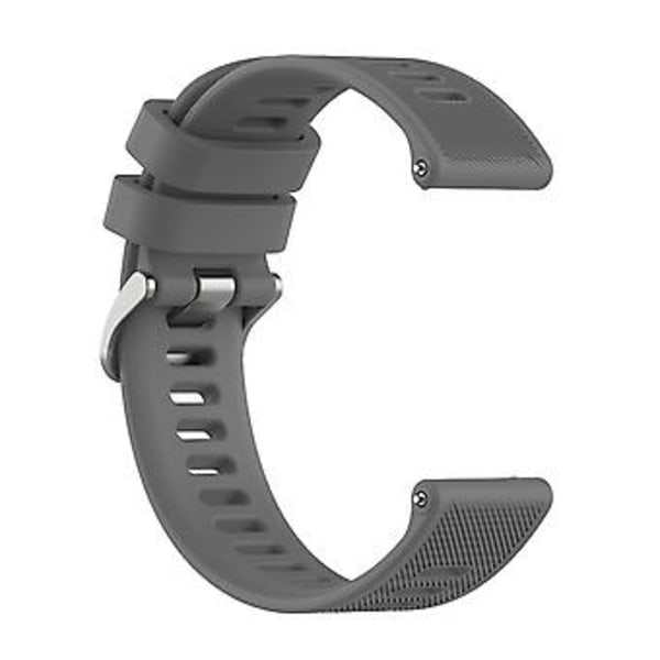 For Garmin Forerunner 158 / 55 Tvillstoff Silikonklokkearmbånd (Mørk grå)