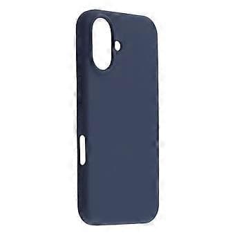 Kompatibel med iPhone 16 Deksel Solid Silikon Støtsikkert Telefon Bakdeksel (Mørkeblå)