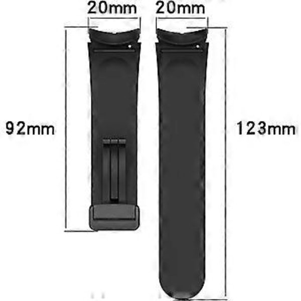 Magnetisk Vikbar Spänne Silikon Armbandsur, Kompatibel med Samsung Galaxy Watch 5 Pro 45mm/Galaxy Watch 5 44mm 40mm/Galaxy Watch 4 44mm 40mm