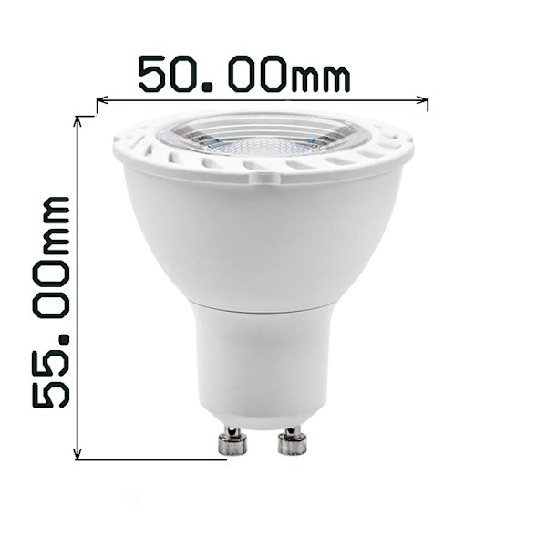 LED GU10, 6500K, Dagsljus, 8W, 800lm, Energisparande, Motsvarande t