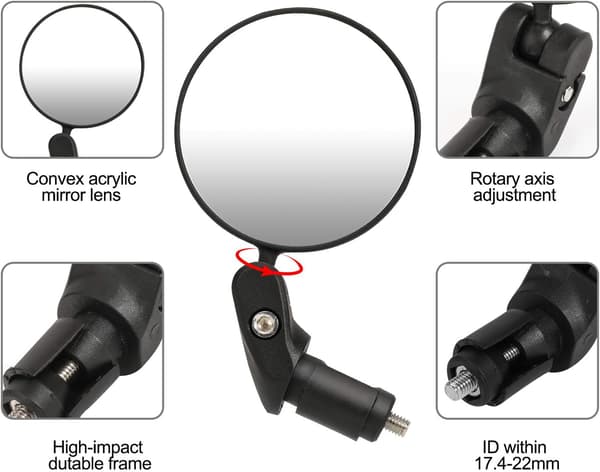 Cykelspejle, High Definition 360° Justerbart Styr Konveks Mi