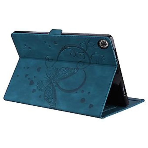 Love Butterfly Læderetui til Samsung Galaxy Tab A9 (Blå)