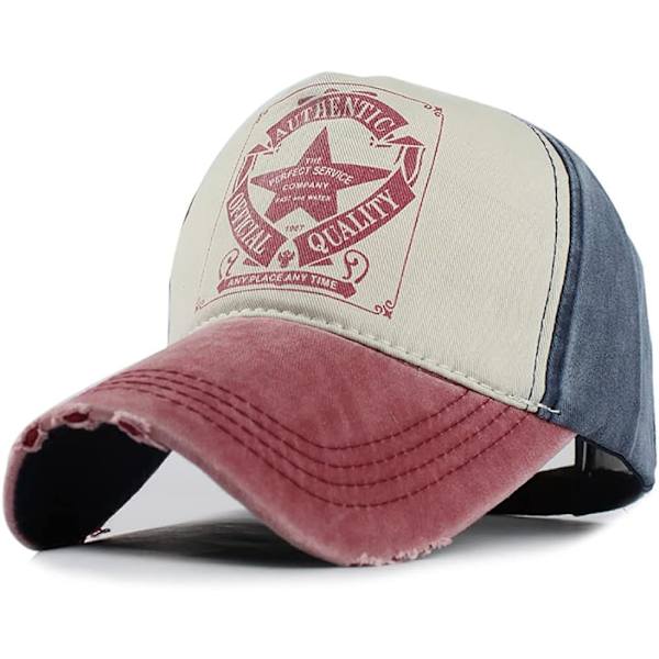 Vintage Baseball Cap Vasket Denim Trucker Hat Fashion Pentagram S