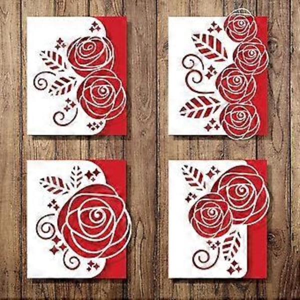 Roseblomst Metal Skæreforme Stencil DIY Scrapbooking Album Papirkort Skabelon Form Prægning Håndværk Dekoration (MH372)