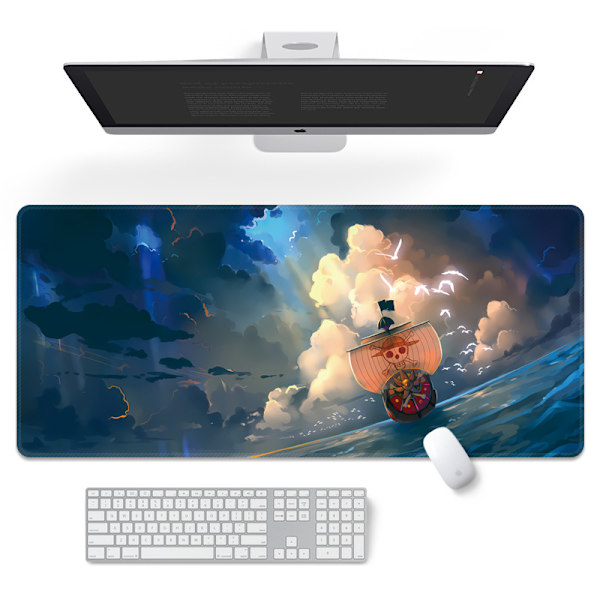 Anime Musemåtte One Piece Luffy Roronoa Zoro Nami Musemåtte Bærbar PC Skridsikker Gummibase Syet