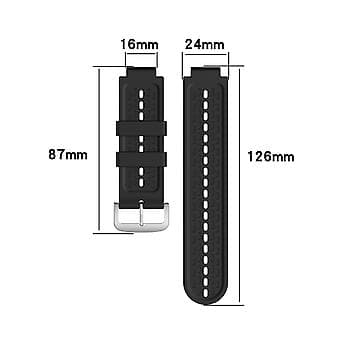 Til Garmin Approach S2 / S4 Silikon Urrem (Sort Mintgrøn)