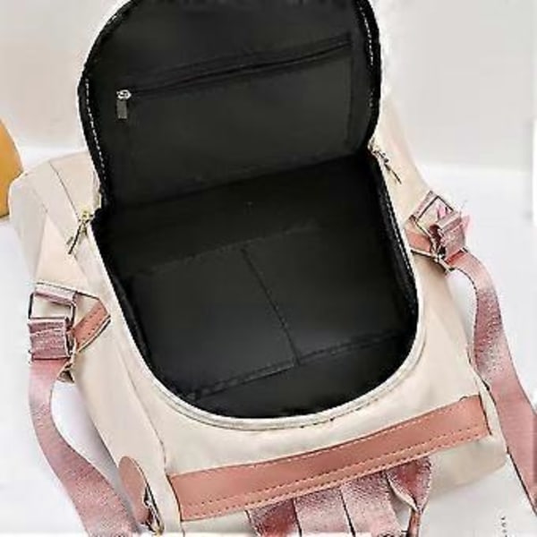 Dam Tofs Ryggsäck För Damer Rucksack Dagväska Axelväska Handväska Casual Rese College Väska Gåvor Flerfärgad Valfri (Beige)