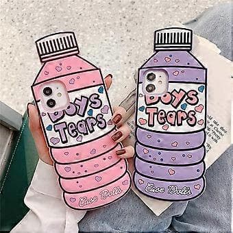 Etui til iPhone 12 Pro Max - Boys Tears 3D Blød Silikone (Pink)