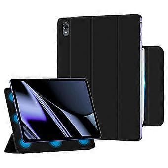För Oppo Pad PU-läder Tri-fold Stativ Surfplattefodral Magnetisk Absorption Skyddsfodral (Stil B)