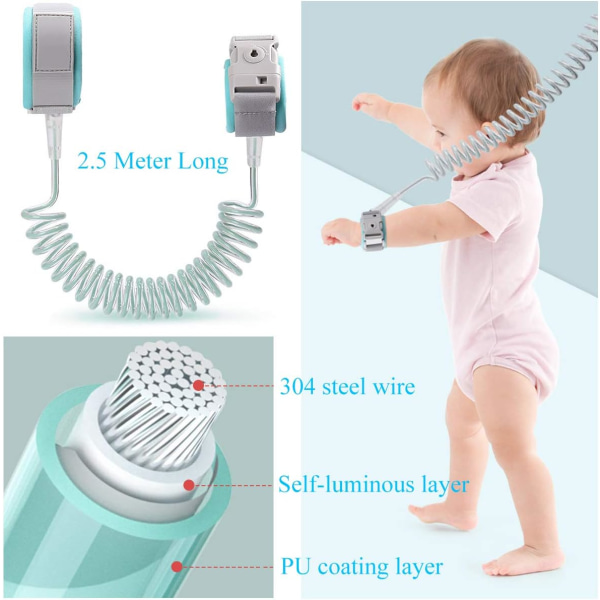 Lasten turvaranneke, Xiuyer 2 in 1 Baby Wrist Leash S