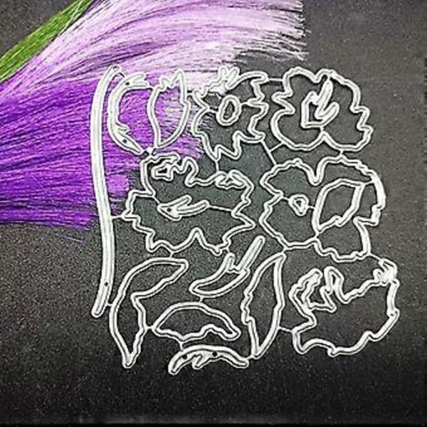 Smuk Blomst Metal Skæreforme Håndlavet Stencil Børn Voksne DIY Håndværk