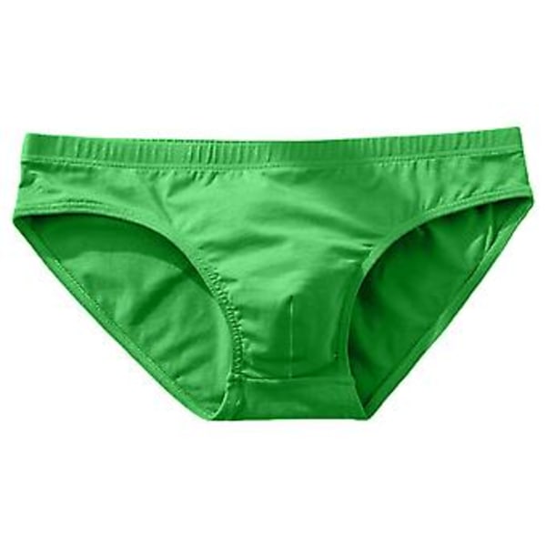 Fianao Herrar Boxershorts Stretchiga Andningsbara Enfärgade Män Underkläder för Dagligt Liv (M Grön)