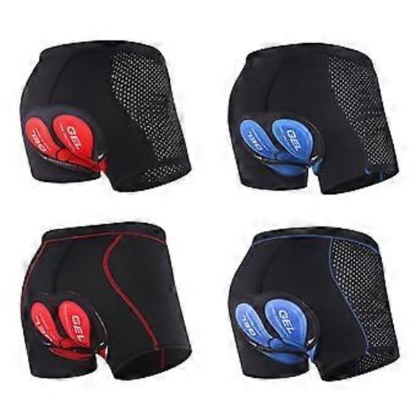 Nya Cykelbyxor 5D Gel-Vadderade Underkläder MTB Mountainbike Cykelbyxor Män (3XL Blå)