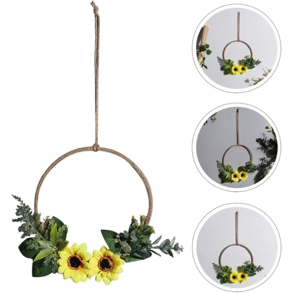 45 cm riippuva auringonkukka-seppele etuoven kukka-asetelma kesäovi
