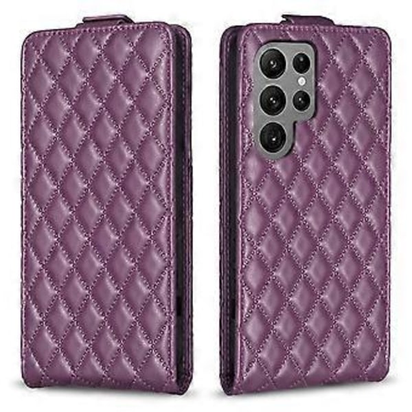 BF30 Etui til Samsung Galaxy S23 Ultra Vertikal Flip Stativ Kort Slots Præget Læder Telefon Cover (Style B)