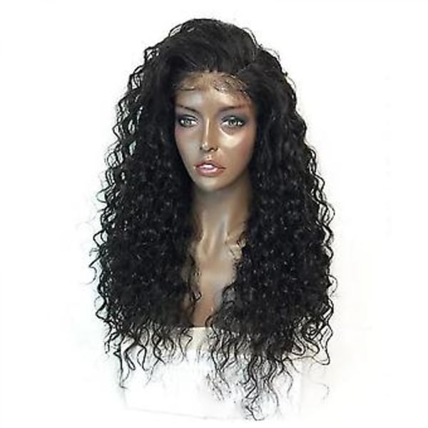JUSCH Lace Front Peruk 22 Tum Lång Vågig Syntetisk Peruk Djup Mittskilja Babyhår Peruk Kvinnors Värmebeständig Fiber,WZ-1776R