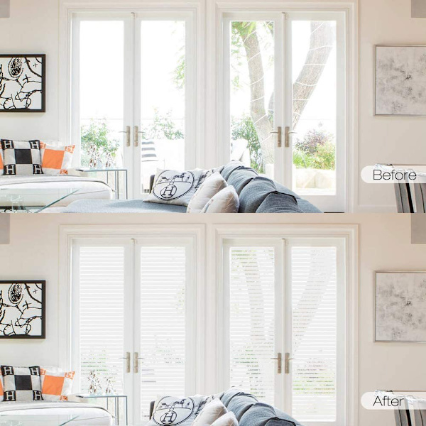 1PC Electrostatic Window Film Stripe Pattern Self-Adhesive Window