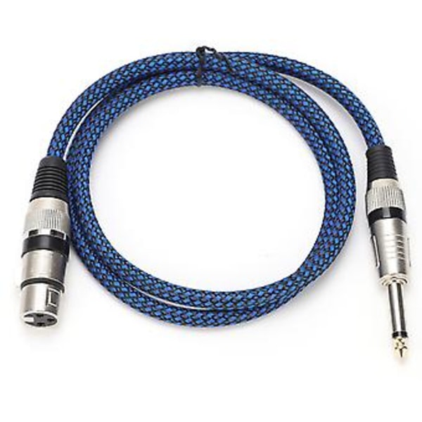 6.5 TS - Naaras 6.35 Audiokaapeli XLR Mikrofoni Kitara Hapeton Kupari Mikserille (3 m 9.8 jalkaa)
