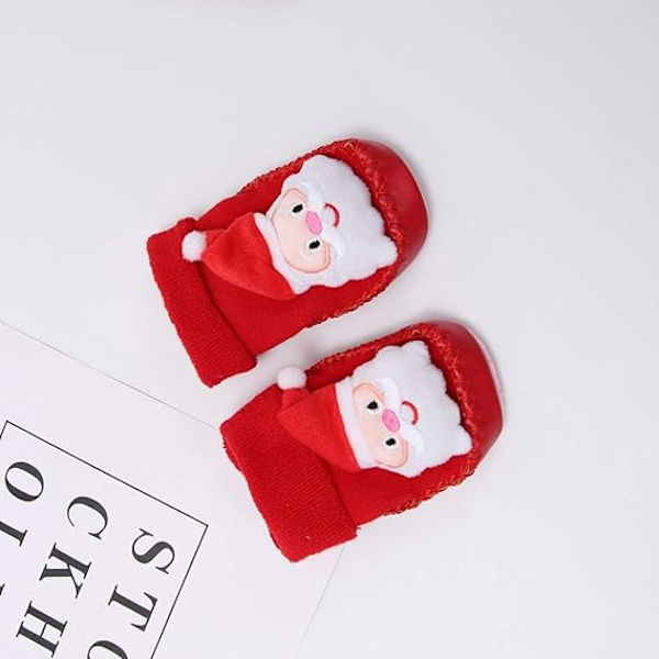 Baby Girl Vinter Halkfria Sockar Jul Baby Boy Sockar Nyfödd
