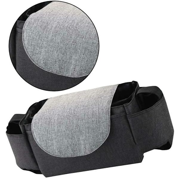 (Sort) Baby Buggy Organiser Baby Klapvogn Barnevogn Kopholder Tasker