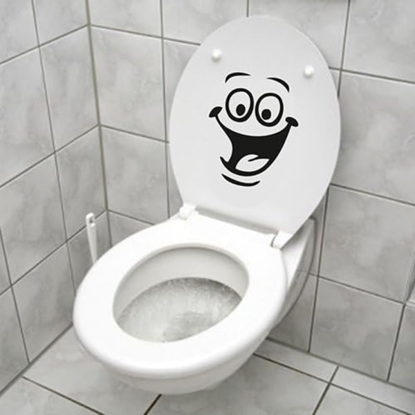 8 kpl hymiötarra, hauska seinätarra WC:lle, kylpyhuoneelle