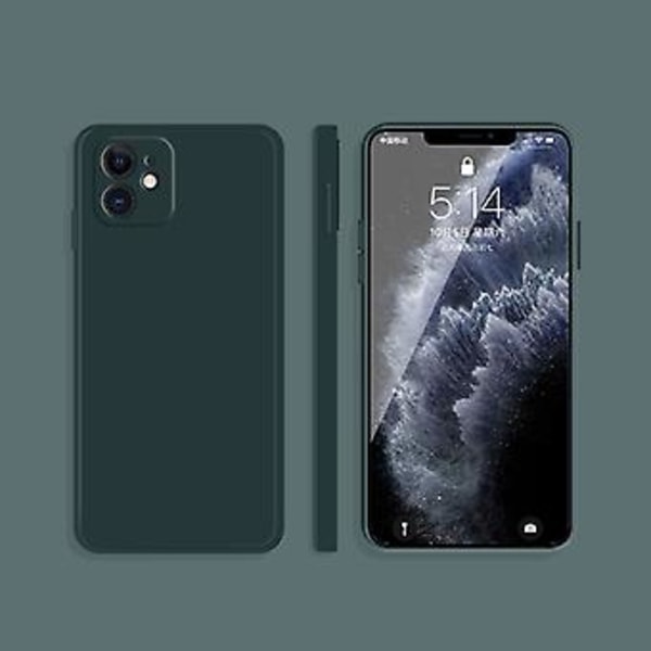 Silikonfodral för iPhone 13 (Mörkgrön)