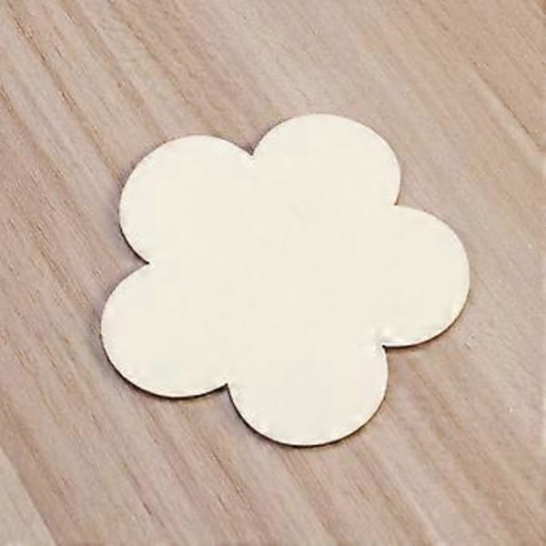 10 st Obehandlade Träutskurna Flis i Plommonblomform för Brädspelsbitar Konst Hantverk Projekt Ornament 6cm