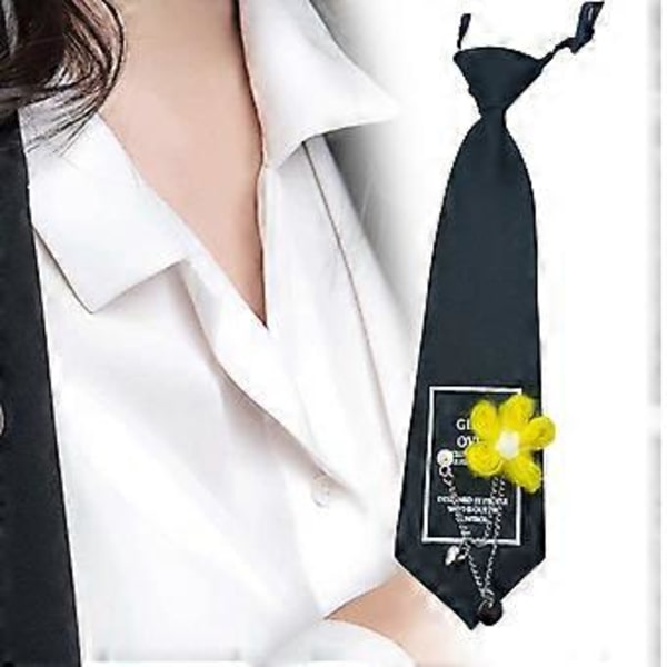 Blommönstrad Slips Pojkar Flickor Slipsar Smal Passform Utsökta Tonårsslipsar för Speciella Tillfällen Blå (Blå)