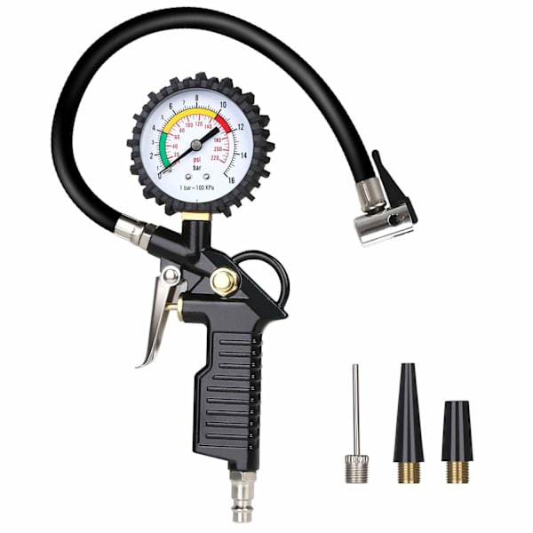 Lufttrycksmätare Däckpump Däcktrycksmätare 220 PSI Däck