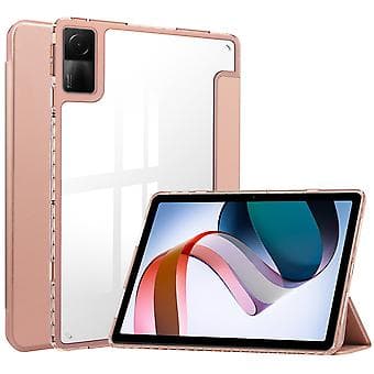 Læder Smart Tablet Etui Til Xiaomi Redmi Pad 10.6 (Rosaguld)