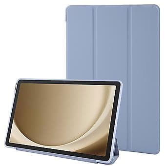 Tri-fold lærtablettveske for Samsung Galaxy Tab A9+ (Lavendelgrå)