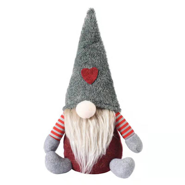 Harmaa pari plushista koristetta, käsintehty, alkuperäinen, lahja Valent