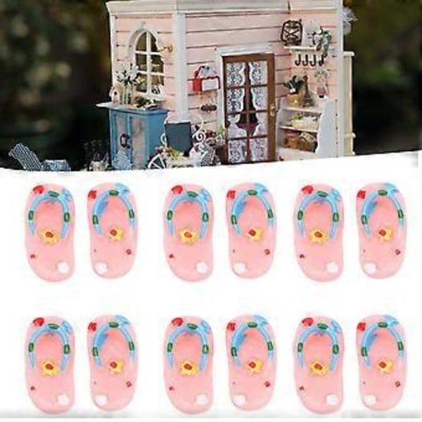 Mini Flip-flops Simulation Miniatyrscenmodeller Dockhus Tillbehör för Över 3 År