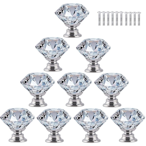 10 st Handtag Skåpsdörr Knopp Möbel Låda Garderob, 30mm