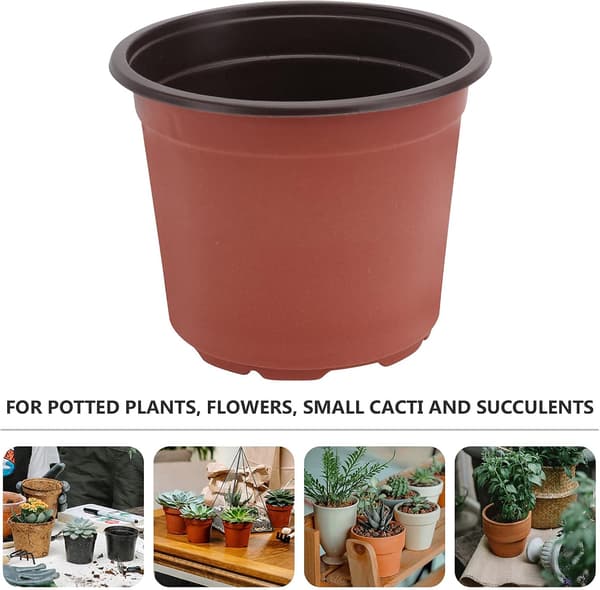 50 stk. Plastfrøpotter Blomsterpotter Plantepotter Plast Flow