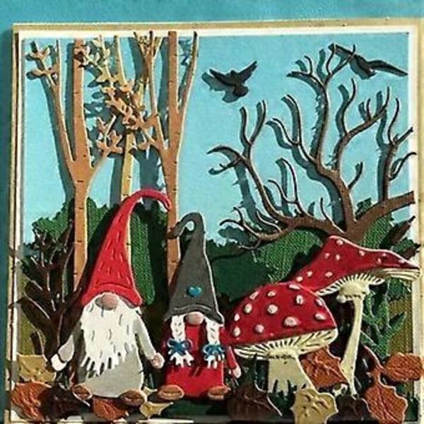Søt ansiktsløs dukke for metallstans for juleklippestanser Stencil DIY Scrapboo