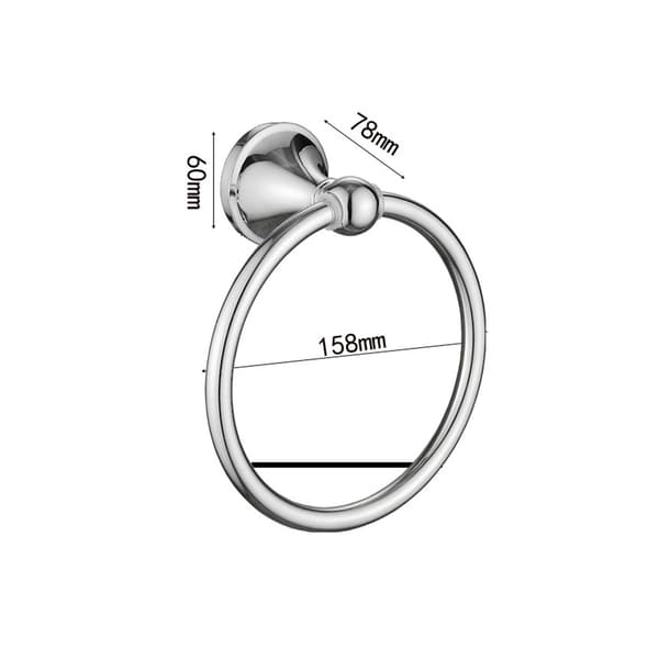 Handdukshållare, Rostfritt Stål Badrum Handduksring 15,8 cm, Väggmontering