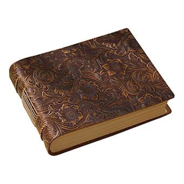 Udsøgt Vintage Læder Notesbog Antik Håndlavet Skitsebog Forretningsgave (Udskåret Horisontal)