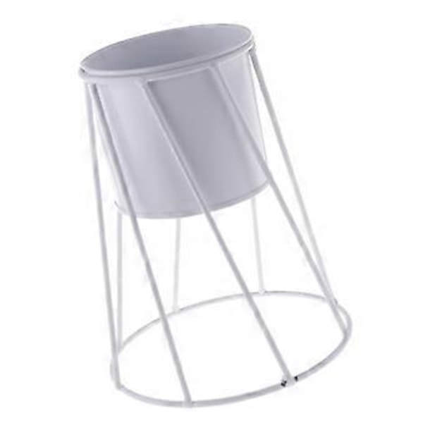 Nordic Stand Mehikasvi kukka väri vihreä Ruukku Minimalistinen metallinen rautamaljakko Työpöydän koristelu rekvisiitta (B Valkoinen)