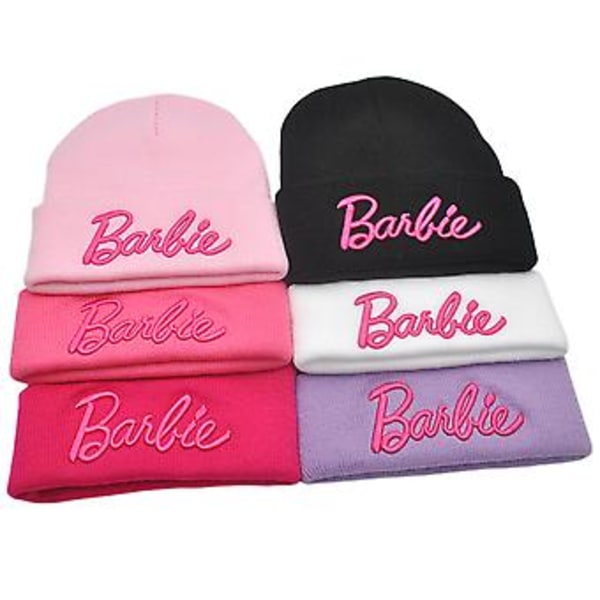 Barbie Børne Unisex Vinter Varmt Beanie Hat Til Drenge Og Piger Strikket Skull Cap Kreative Gaver (Sort)