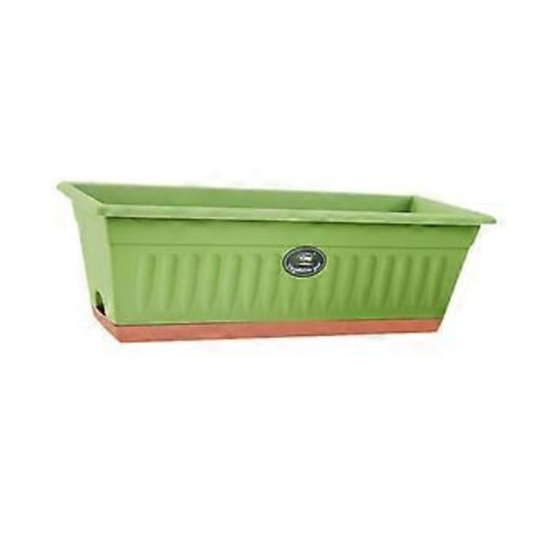 Blomlåda Fönsterlåda Grönsaksplanter Rektangel 50x19x16cm Fönsterbrädeslåda med Dräneringshål för Trädgård, Veranda Mångsidig (Grön)