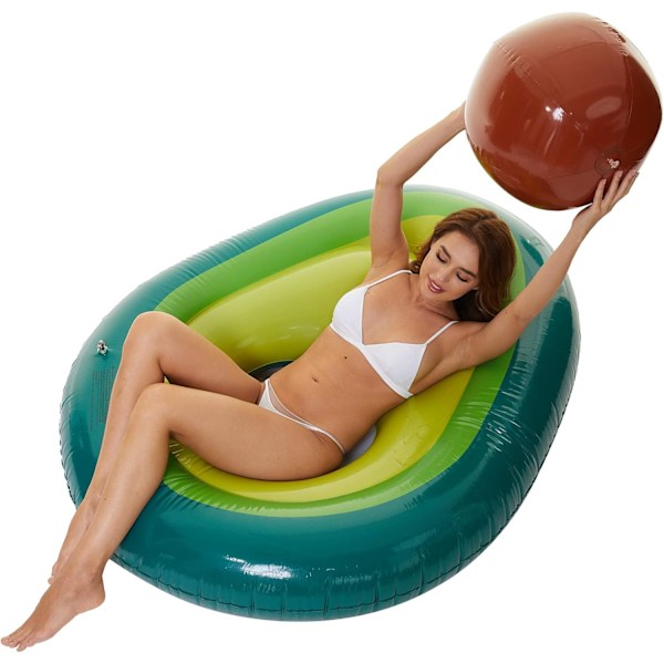 Oppustelig Avocado Pool Float - med Bold Vand Sjov Stor Blæs Op