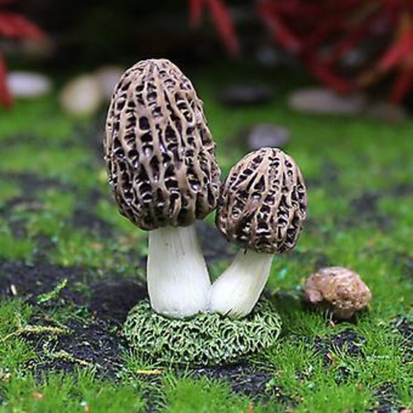 3 stk. Svampefigurer Eventyrhave Miniaturer Dukkehus Mikro Landskabsdekoration ( )