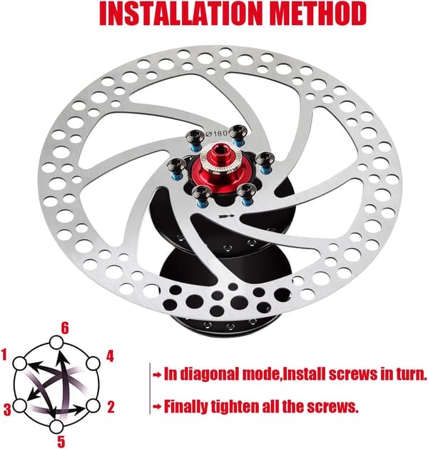 180mm Bremsekive Rotor 2 stk Rustfrit Stål Cykel Bremsekive Cen