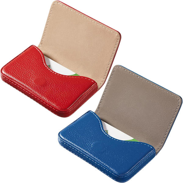 2-pack visitkortshållare i läder, visitkortshållare B