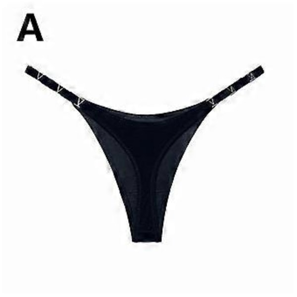 Träningsunderkläder Trosor Stringtrosor Låg Midja Sömlösa String Sport (L svart) för Kvinnor