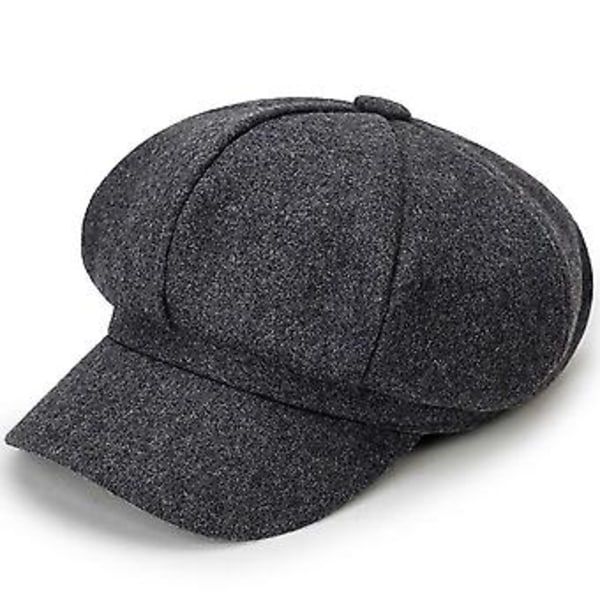 Artist Vintage Cabbie Peaked Beret Lue Varm Baker Boy Visir Hatt Flat Cap (Lys Grå)
