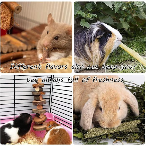 Hamsterleke, Kanin godbit, Epleved Timothy Høy og Søt Bambus