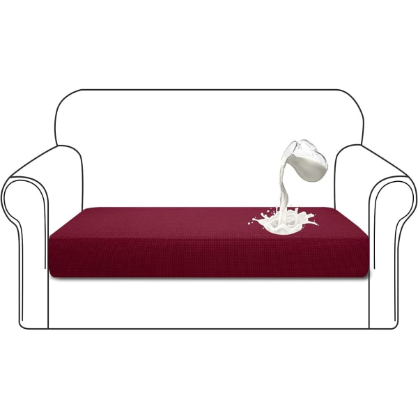 (2-sits, vinröd) Premium vattenavvisande soffa Sittdyna Cov