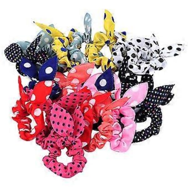 Flickmode Prickig Kaninöron Dekor Hårband Scrunchie Hästsvanshållare Qinhai